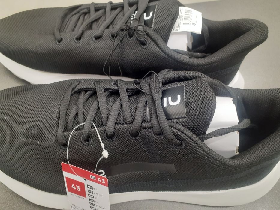 Качествени Мъжки Черни Маратонки KALENJI  Леки Дишащи Бягане Фитнес