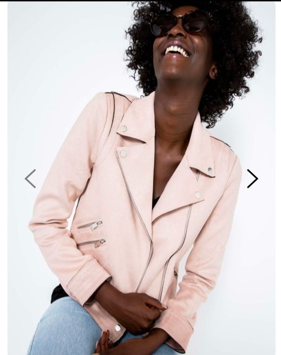 Дамско байкър яке,велур рр.46