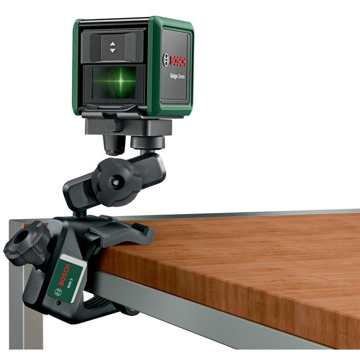 Nivela laser cu linii Bosch Quigo Green Gen2, 12 m domeniu lucru, 500-540 nm dioda laser, ±4° autonivelare,85°unghi deschidere, ±0.6 mm/m precizie,etc