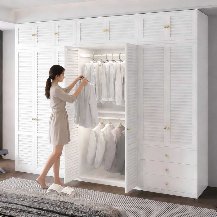 Shkaf rangli mehmonxona uchun kiyimlar osishga arzon va optom\Шкафы