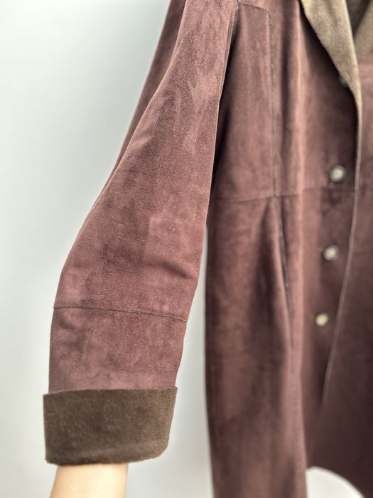 Pardesiu de dama din piele întoarsă