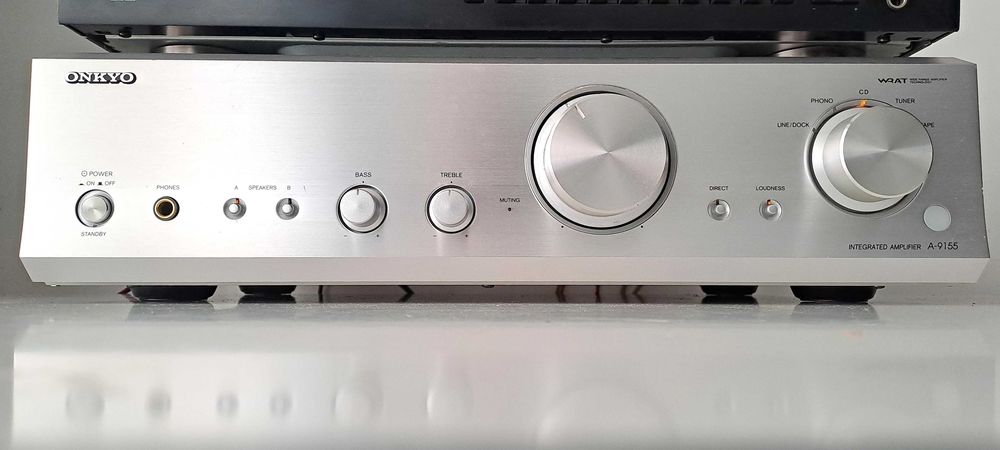 Amplificator Onkyo A-9155 – 130W – Silver – Tehnologie WRAT – Phono