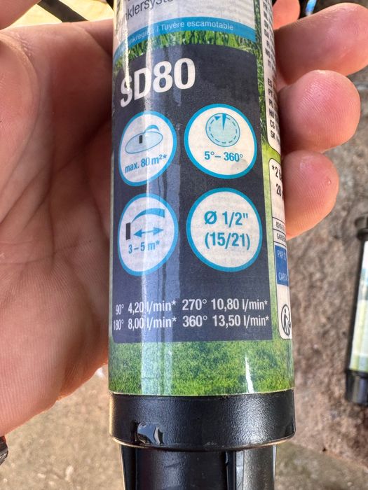 GARDENA SD 80 Разпръсквачи