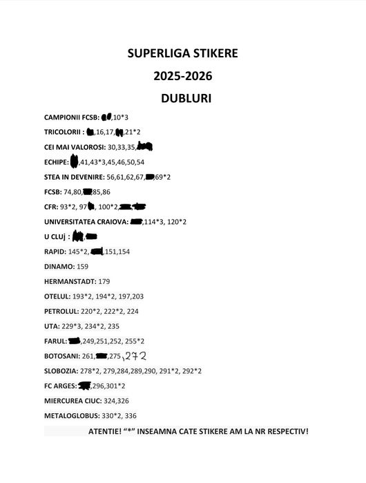 Schimb stickere Superliga