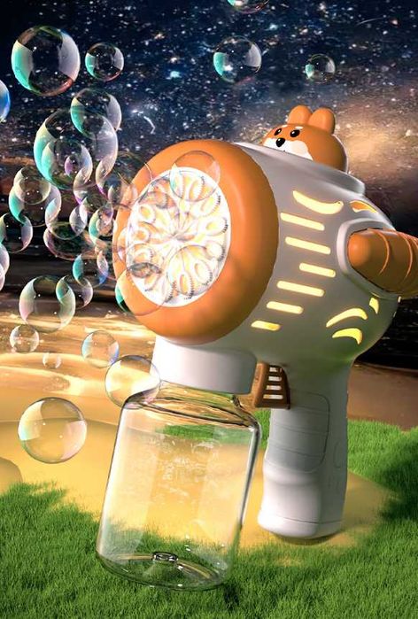 Pistol Baloane de Sapun cu Rezervor Pompieri/Politie/Unicorn/Betoniera