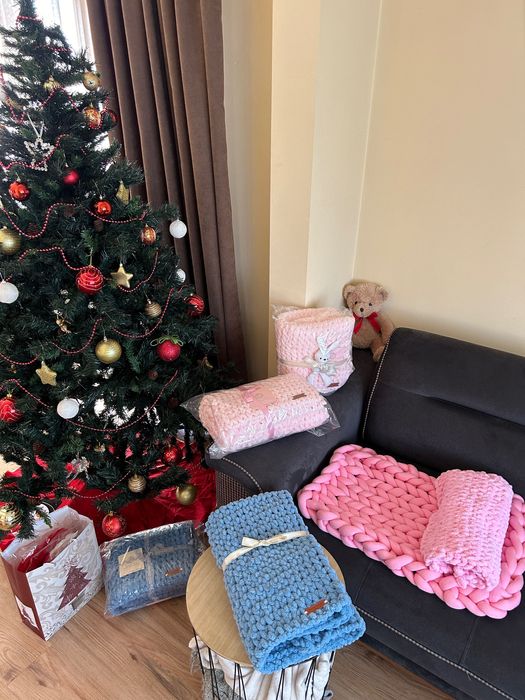 Плетено одеяло Ализе Пуфи