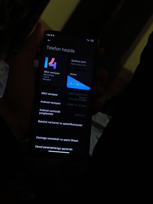Redmi not 9 pro 64.6+4