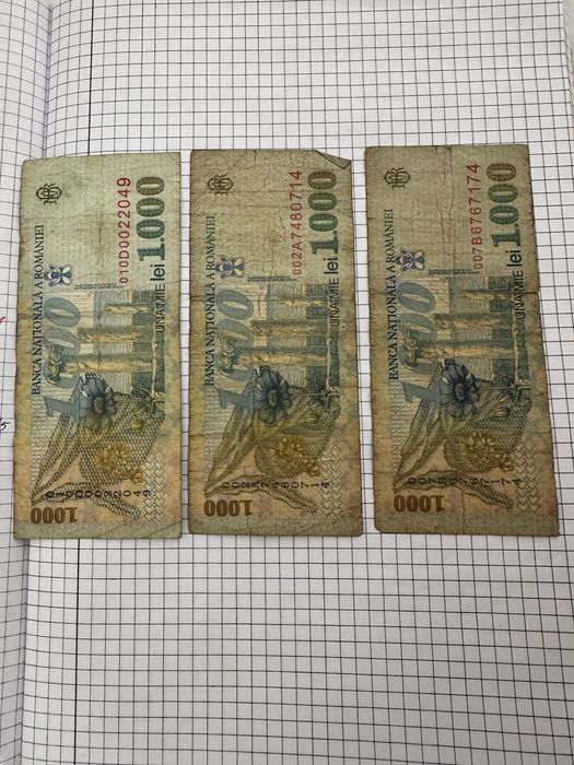 Bancnote din primele loturi