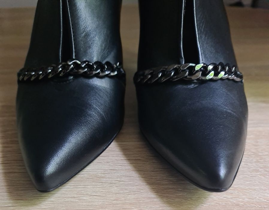 botine negre de damă
