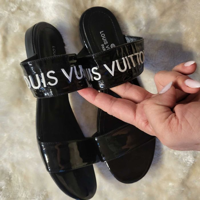 Papuci Louis Vuitton piele naturala full 100%, 39, noi