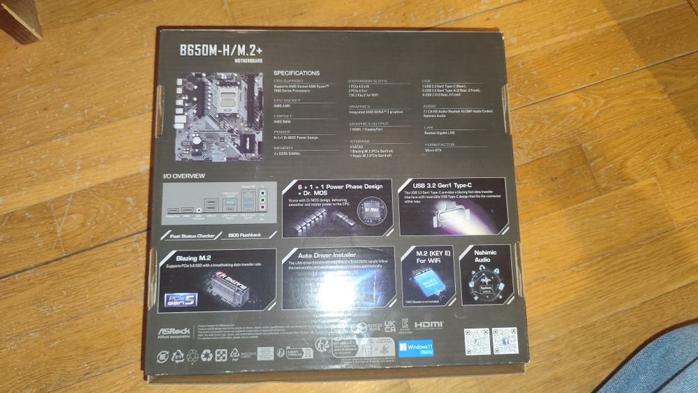 Дънна платка ASRock B650M-Н/М.2+ с гаранция