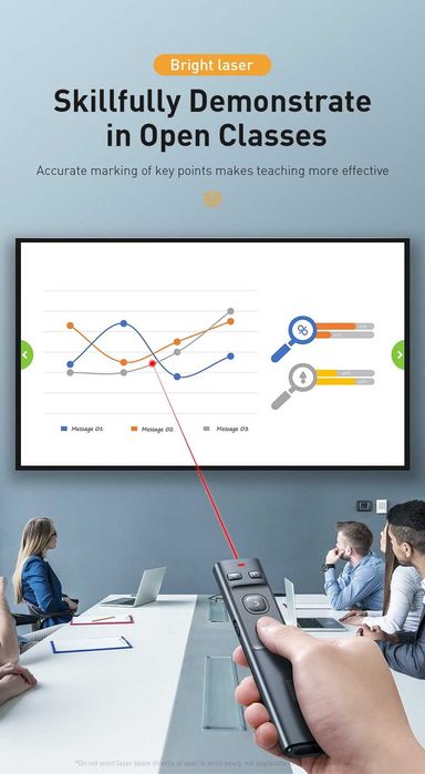 Baseus Orange dot Лазерная указка-презентер Радиус действия 100 метр
