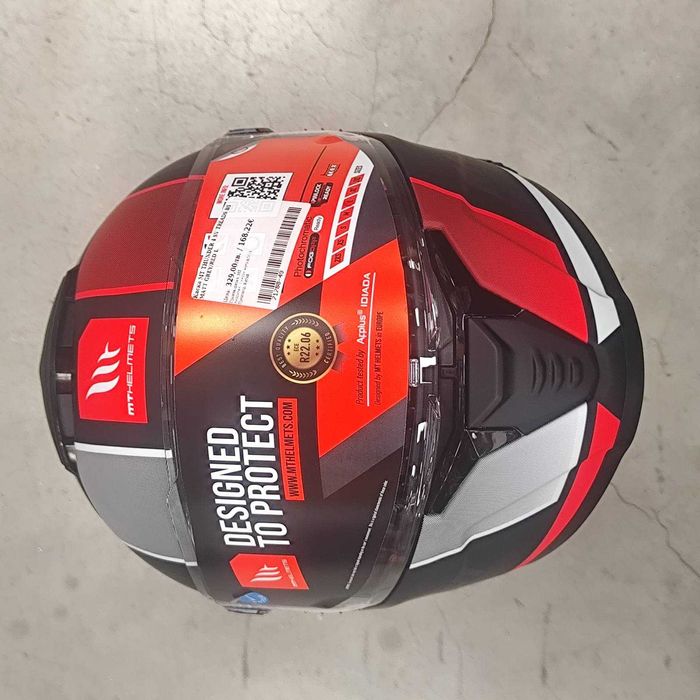 ПРОМОЦИЯ Каска MT THUNDER 4 SV Treads B5 Matt GREY/RED - Код: 71788