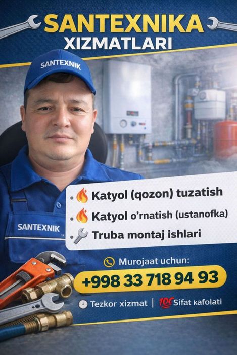 Santexnika xizmati 24/7 - Santexnika-kommunikatsiyalar Toshkent на Olx