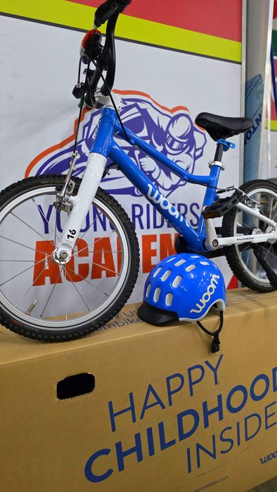 Bicicleta copii Woom 3 albastră + cască Woom