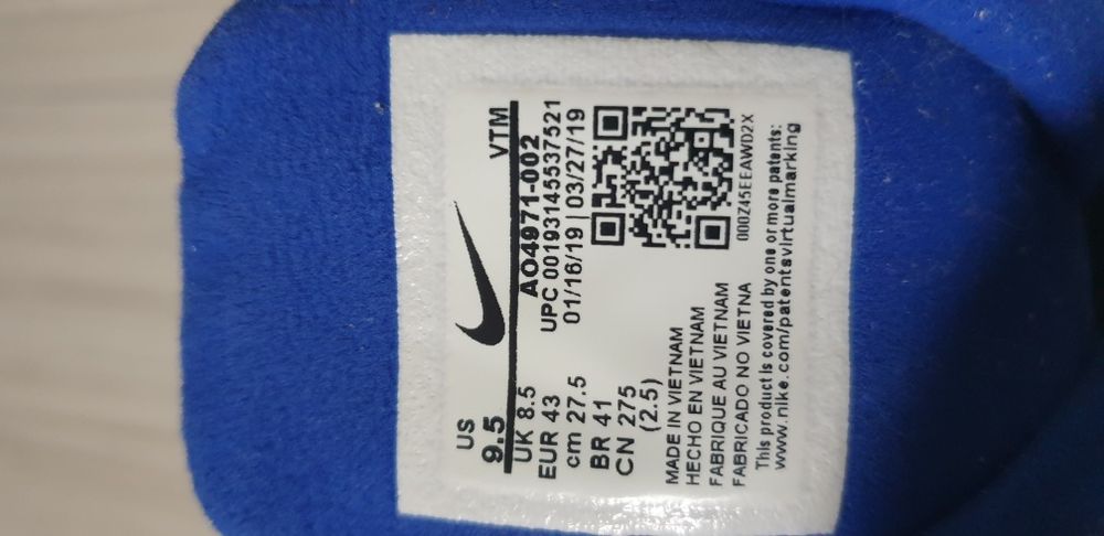 Nike Air Max 270 UK 8.5 US 9.5 / 43 /27.5см ОРИГИНАЛ! Мъжки Маратонки