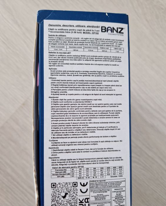 Casti Antifoane Bebelusi 3 - 36 Luni, Banz