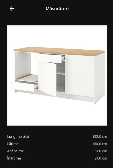 Vand blat de bucatarie NOU culoare stejar