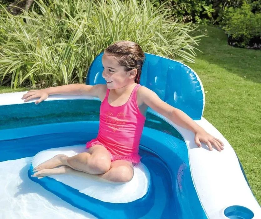 Надуваем басейн Swim Centre INTEX, 229 х 66 см, 4 седалки, PVC, безопа
