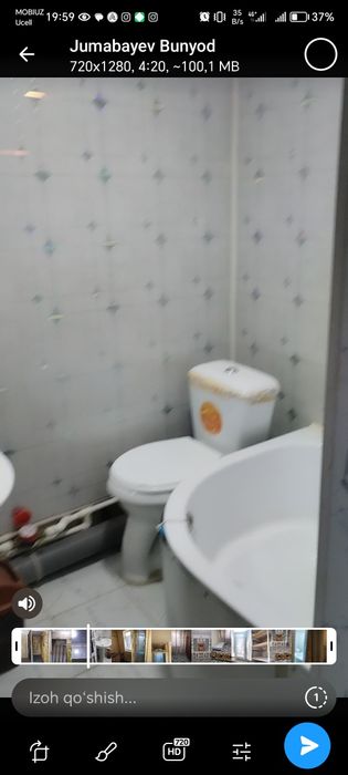 1xonali kvartira 2 xona qilingan, oshxona balkonga chiqarilgan