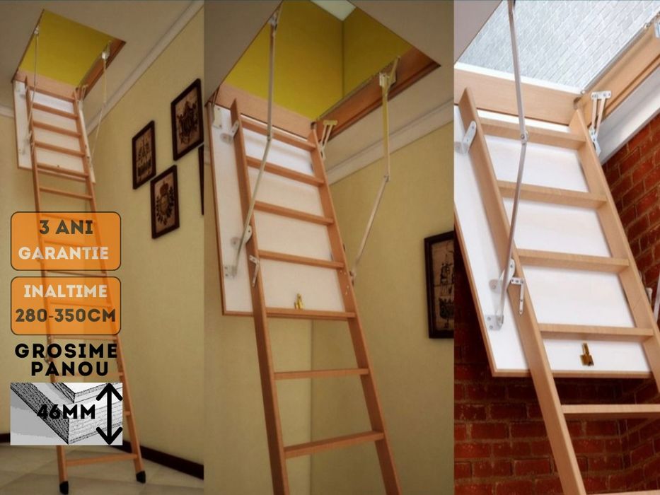 Scari interioare din lemn stratificat pin/fag 130x90/100