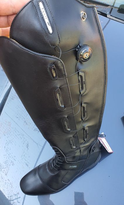 Cizme calarie echitatie din piele cu boa