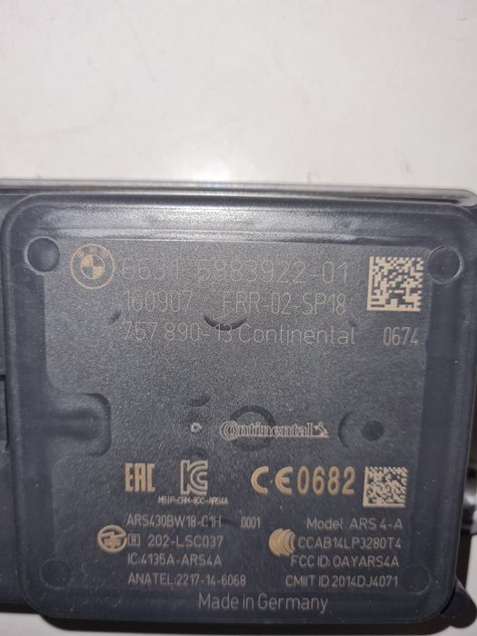 Modul radar BMW seria  7 G11 G12 Continental Acc / cod-6883922-01 OEM