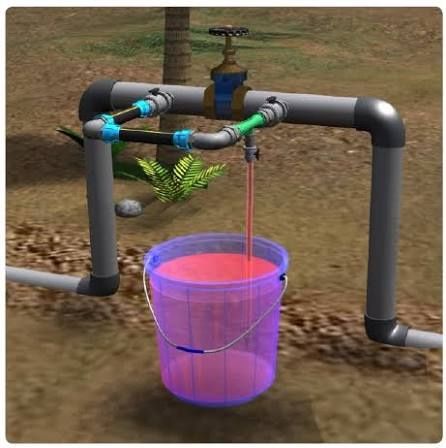 Injector Venturi Ventury 3/4 pentru fertilizanţi prin fert-irigare pentru coloana de irigatie