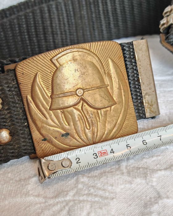 Рядък Български Оригинален Параден Соц Пожарникарски Колан 1970те г