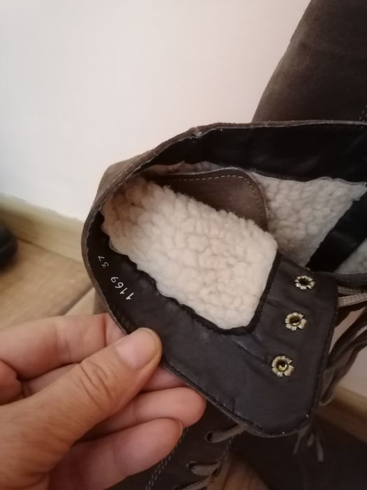 Естествен набук, зимни ботуши