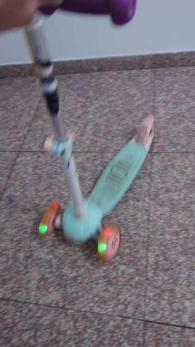 Trotineta 3 roți (cele din față luminoase), pliabilă, Decathlon, copii