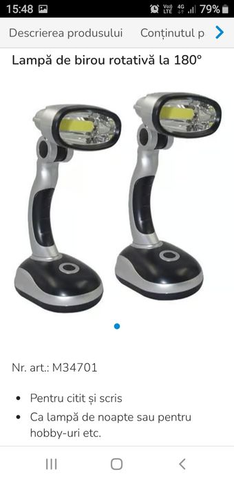 Veioza de birou 2 buc .