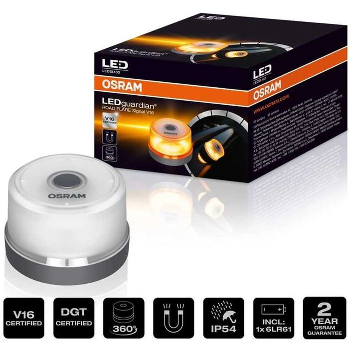 LED аварийна сигнална лампа Osram Road Flare LEDSL102 1W 9V