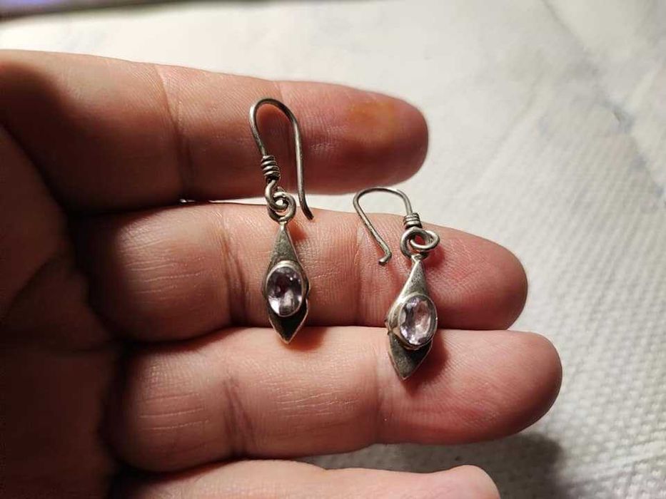 Cercei vintage argint cu ametiste