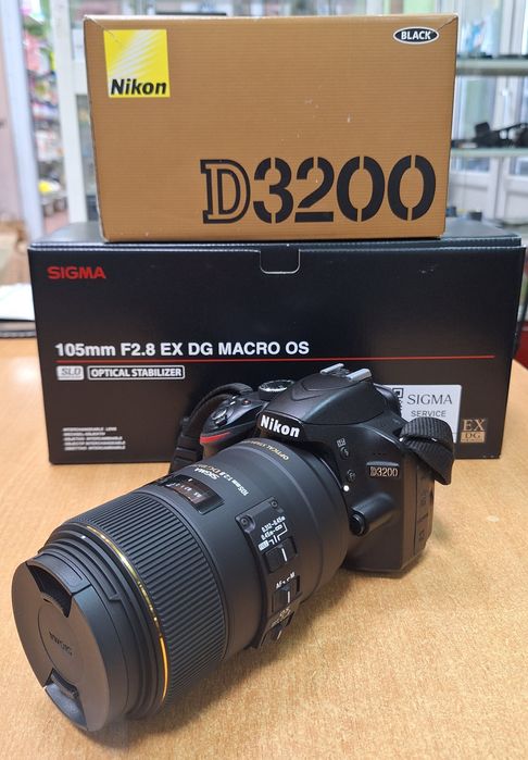 Nikon D3200+Sigma 105mm Macro for Nikon(новый,Япония,для стоматологии)