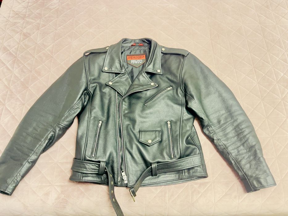 Geaca piele moto cu protectii