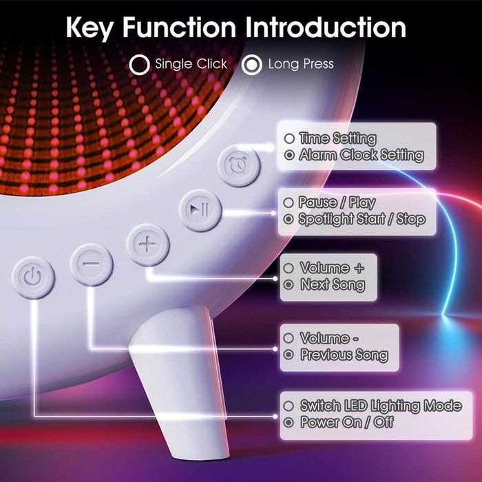 Led Лампа с Bluetooth Високоговорител, RGB с Блутут и Часовник