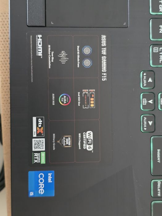 Laptop Asus TUF F15 i5 24RAM 1.5tb SSD