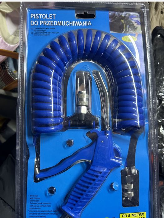 Pistol de suflat cu tot cu furtun și racorduri