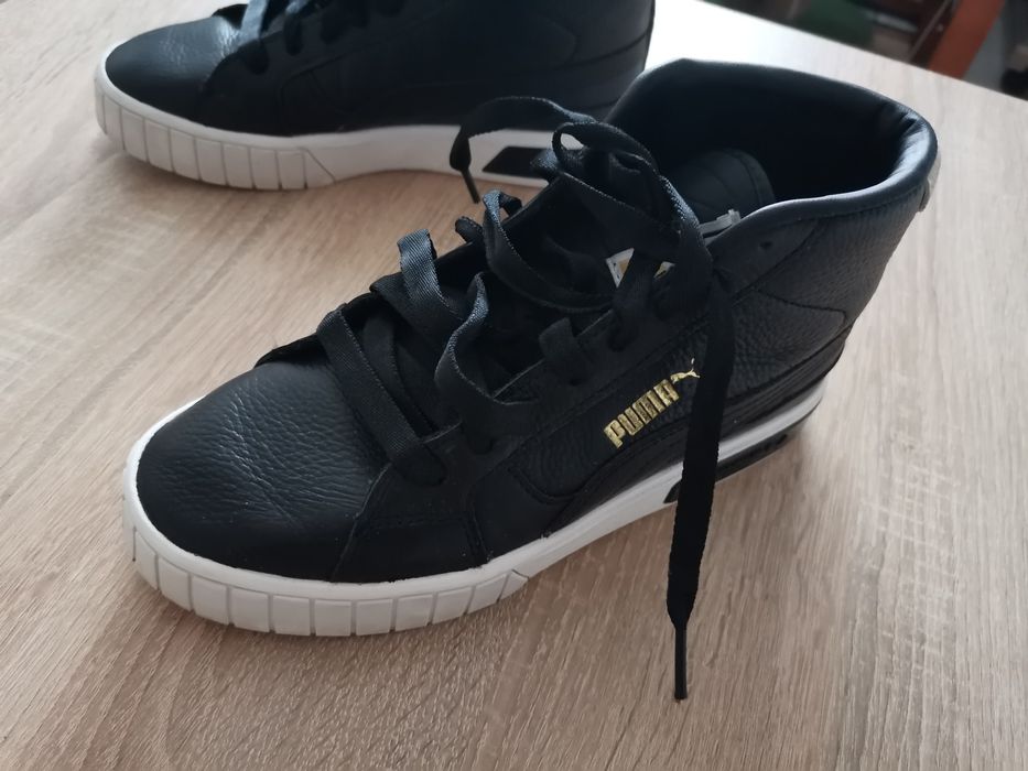 Adidasi copii fete, baieti Puma Cali Star Mid negru cu alb 37,5 Impeca