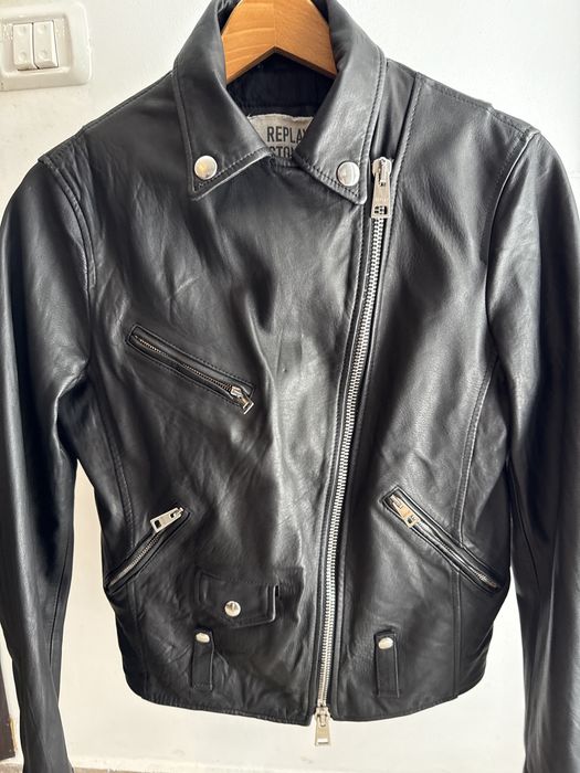 Geacă Piele Naturală REPLAY „Dark Days” Ediție Limitată Damă • Made in Italy • Mărimea S • Stare Top!