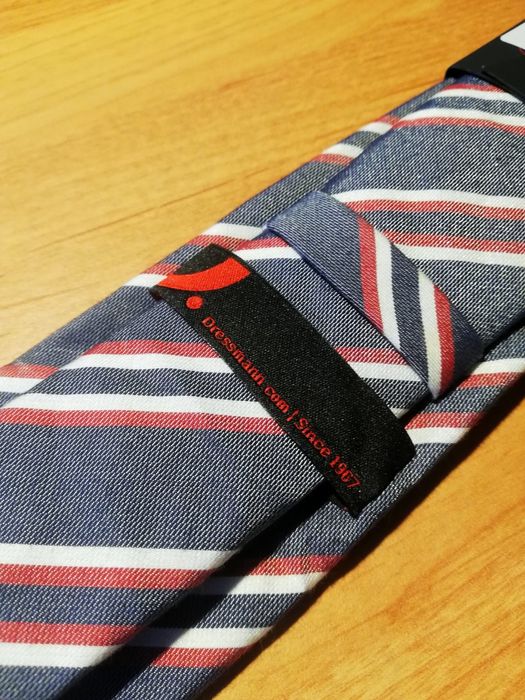 Вратовръзка Dressmann, Райе червено синя