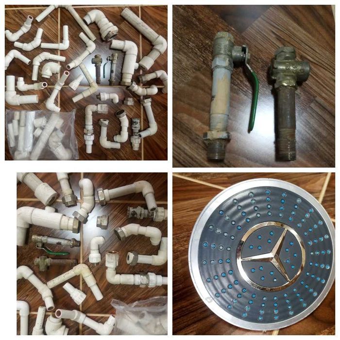 Запчасти Б/У американки адаптеры газ краны углы повороты.Цена за все