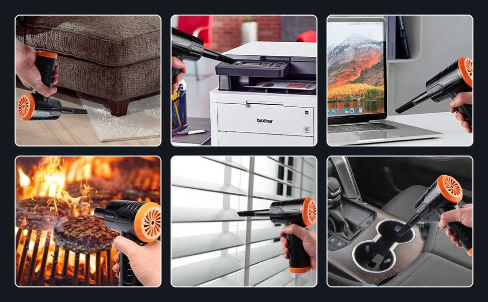 Прахосмукачка със сгъстен въздух HooFun : 100 000 об./мин., 3 скорости