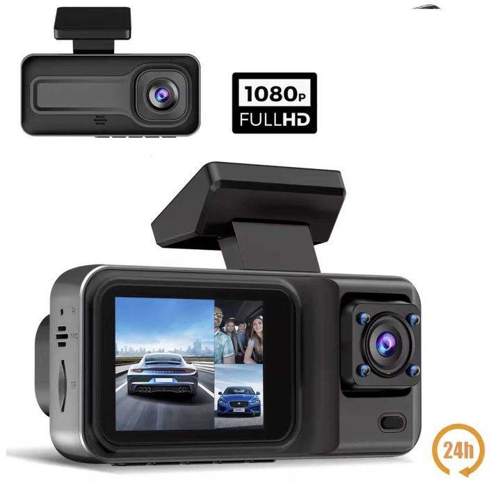 Автомобилна видеокамера A98 CardVR Video FHD 1080P с допълнителна камера и 12V захранване