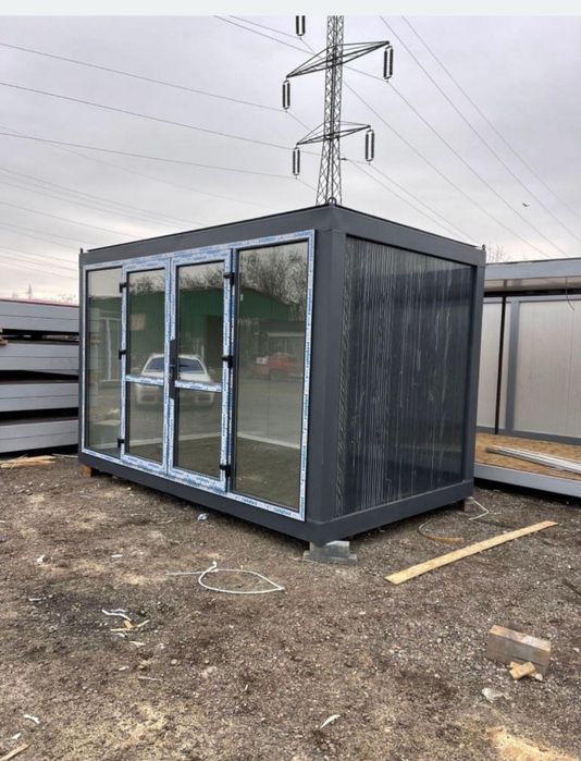 Container vitrina 4,00x2,40, spațiu comercial 6,00x3,00, chioșc 3x2,40