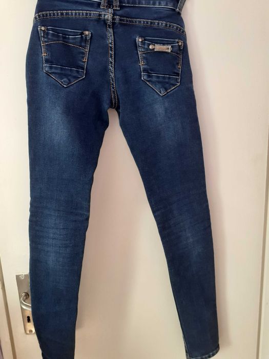 Дънки слим/тъмно син