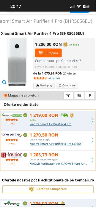Purificator Aer Xiaomi Smart Pro