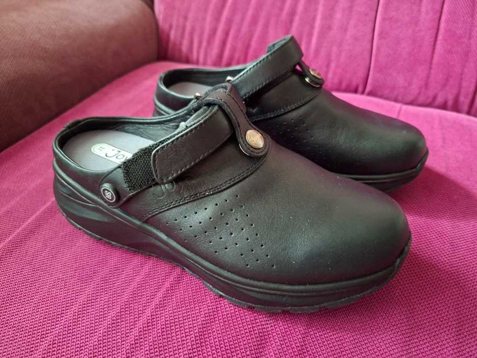 Saboti piele JOYA IQ SR Black slip resistant marimea 37 zero km