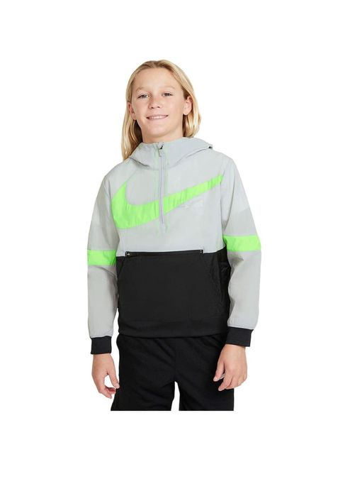 NIKE Спортно яке 'Crossover' сиво / неоново зелено / черно